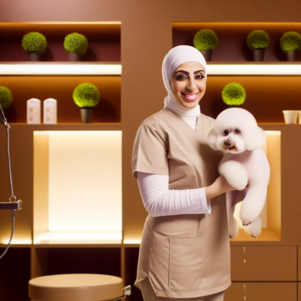 Nasz założyciel podczas sesji grooming-owej